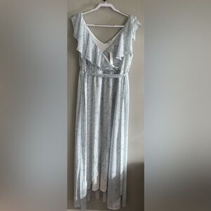 Baltic Born- Light Blue Floral Maxi Dress- NWT